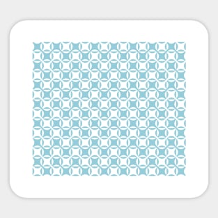 Modern Blue Scandinavian Checkered Pattern Sticker